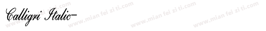 Calligri Italic字体转换
